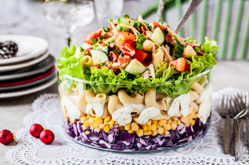 Layered Pasta Salad Grub's Up